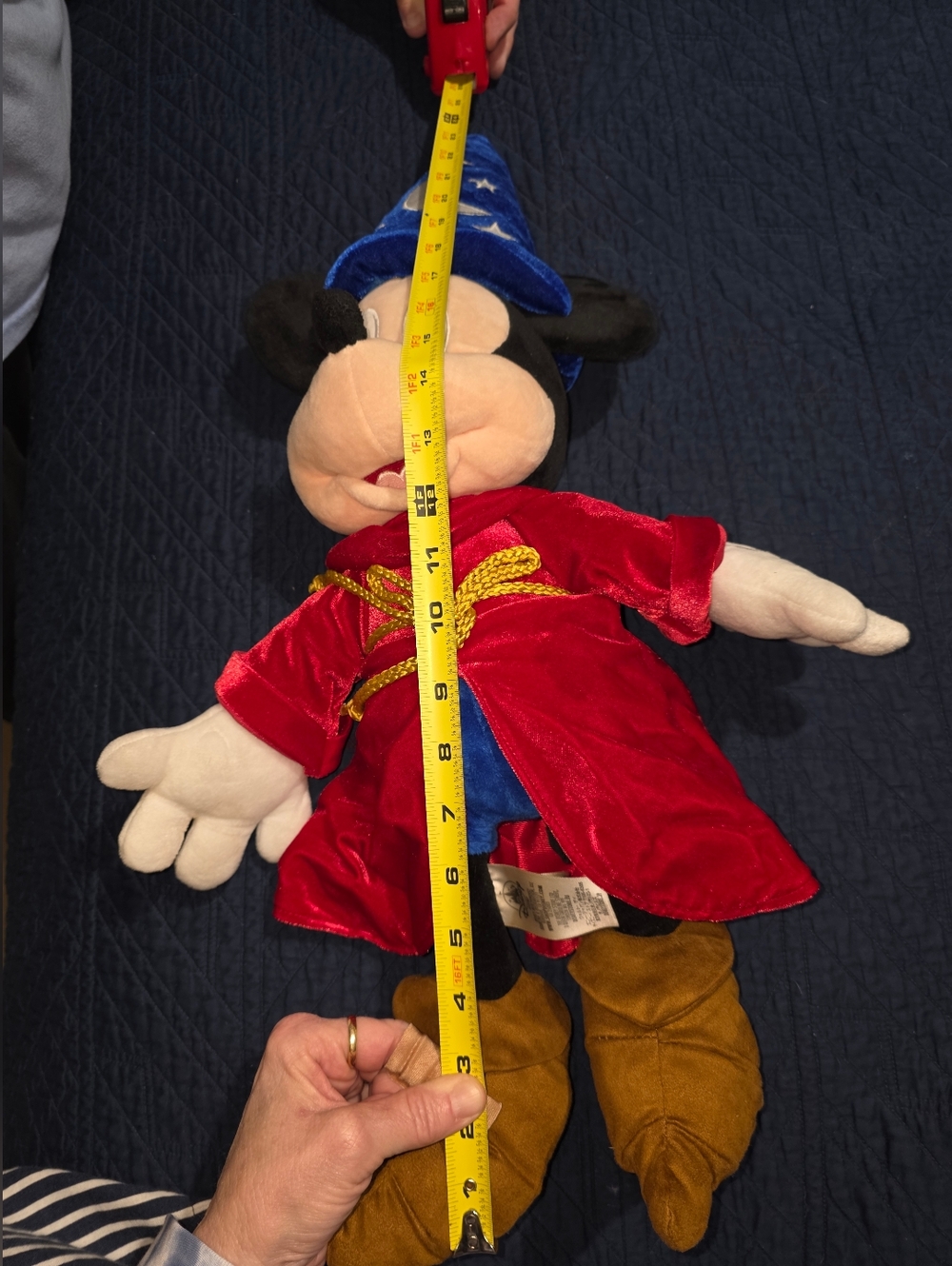 Disney Store Authentic Fantasia Sorcerer Mickey Mouse 23” Plush Hat Robe Soft - Picture 6 of 12